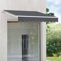 [en.casa] - Markise Bitonto 350x250 cm Dunkelgrau von [EN.CASA]