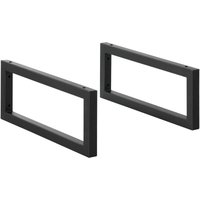 [en.casa] - Gestell 2er-Set 50x20cm Schwarz en.casa von [EN.CASA]
