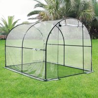 Gewächshaustunnel Grünwald 200x300x190cm PVC Transparent [en.casa] von [EN.CASA]
