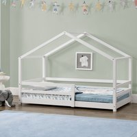 Kinderbett Knätten 70x140 cm Weiß [en.casa] von [EN.CASA]