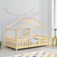 Kinderbett Treviolo 80x160 cm Holzfarben [en.casa] - Hellbraun von [EN.CASA]