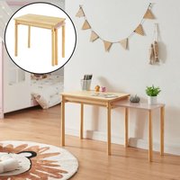 [en.casa] - Kindertisch Skellefteå 60x38x52 cm Natur/Rosa von [EN.CASA]