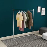 [en.casa] - Kleiderständer Staffanstorp 137x104x48cm Silber von [EN.CASA]
