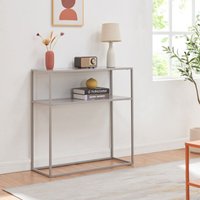 Konsolentisch Kuhmo Hellgrau Metalltischplatte [en.casa] von [EN.CASA]