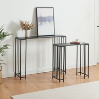 Konsolentisch Ørsta 2er Set Schwarz [en.casa] von [EN.CASA]