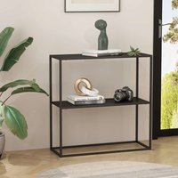 Konsolentisch Strömstad 80x80x26cm Schwarz, matt [en.casa] von [EN.CASA]