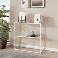 [en.casa] - Konsolentisch Strömstad 80x80x26cm Weiß, matt von [EN.CASA]