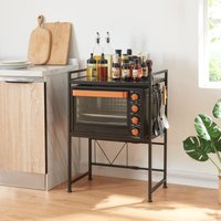 [en.casa] - Küchenregal Sorsele verstellbar 79x40-63x32 cm Schwarz von [EN.CASA]