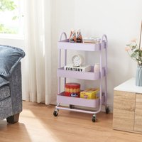 [en.casa] - Küchenrollwagen Pyhäntä mit 3 Ebenen Lila von [EN.CASA]