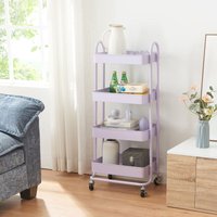 [en.casa] - Küchenrollwagen Pyhäntä mit 4 Ebenen Lila von [EN.CASA]