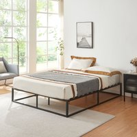 Metallbett Kreta 140x200 cm Schwarz en.casa von [EN.CASA]