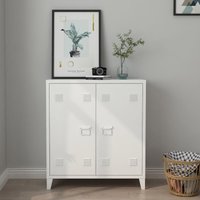 [en.casa] - Metallschrank Oripää 90x80x33 cm Weiß von [EN.CASA]