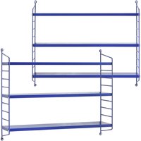[en.casa] - Modulares Wandregal Strängnäs 2er Set Blau von [EN.CASA]