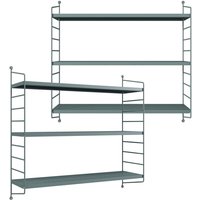 Modulares Wandregal Strängnäs 2er Set Graublau [en.casa] von [EN.CASA]