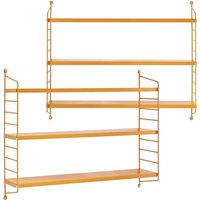 [en.casa] - Modulares Wandregal Strängnäs 2er Set Orange von [EN.CASA]