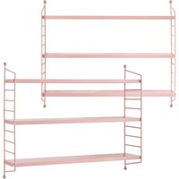 [en.casa] - Modulares Wandregal Strängnäs 2er Set Rosa von [EN.CASA]