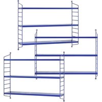 Modulares Wandregal Strängnäs 3er Set Blau [en.casa] von [EN.CASA]