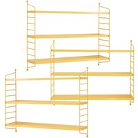 Modulares Wandregal Strängnäs 3er Set Gelb [en.casa] von [EN.CASA]