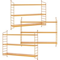 Modulares Wandregal Strängnäs 3er Set Orange [en.casa] von [EN.CASA]