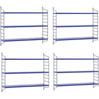 Modulares Wandregal Strängnäs 4er Set Blau [en.casa] von [EN.CASA]
