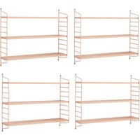 Modulares Wandregal Strängnäs 4er Set Lachsfarben [en.casa] von [EN.CASA]