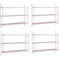 Modulares Wandregal Strängnäs 4er Set Lila [en.casa] von [EN.CASA]