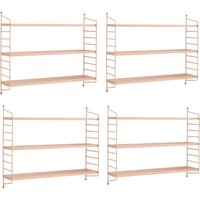 Modulares Wandregal Strängnäs 4er Set Peachy Beige [en.casa] von [EN.CASA]