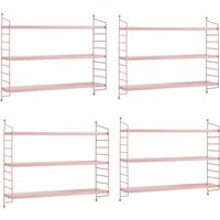 Modulares Wandregal Strängnäs 4er Set Rosa [en.casa] von [EN.CASA]