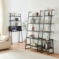 Möbelset Storfjord 3-tlg. 1x Schreibtisch, 2x Leiterregal [en.casa] 87446820 von [EN.CASA]