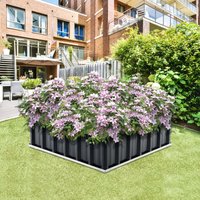 [en.casa] - Pflanzbeet Zevenaar 90x90x30cm Stahl Anthrazitgrau von [EN.CASA]