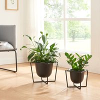 [en.casa] - Pflanzenständer Nordmaling 2er Set Metall Schwarz von [EN.CASA]