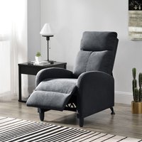 [en.casa] - Polstersessel Bregenz 102x60x92 cm mit verstellbarer Rückenlehne aus Textil Dunkelgrau en.casa von [EN.CASA]