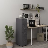 Rollcontainer Kökar mit 8 Schubladen 109x28x41 cm Dunkelgrau von [EN.CASA]