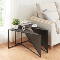 [en.casa] - Satztisch Kungsör 2er Set Metall Schwarz von [EN.CASA]