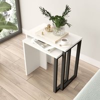 Satztisch Vesanto 2er Set Weiß [en.casa] von [EN.CASA]