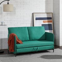 Schlafsofa Soini mit Liegefunktion Grün [en.casa] von [EN.CASA]