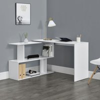 [en.casa] - Schreibtisch Arendal L-förmig Weiß en.casa von [EN.CASA]