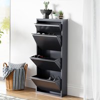 Schuhkipper Sokndal mit 4 Klappen Grau [en.casa] von [EN.CASA]
