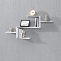 [en.casa] - Schweberegal Flekkefjord 104 x 14,5 x 49,5 cm mit 5 Ablageflächen Weiß en.casa von [EN.CASA]