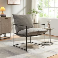 Sessel Utsjoki 90x61x70 cm Schwarz/Dunkelgrau [en.casa] von [EN.CASA]