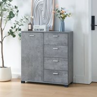 Sideboard Döbritz 84x80x28cm Betonoptik [en.casa] von [EN.CASA]
