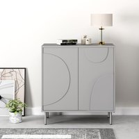 Sideboard Holea mit 2 Türen 75x70x34 cm Grau [en.casa] von [EN.CASA]
