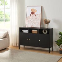 Sideboard Janakkala 119x35x80 cm Schwarz [en.casa] von [EN.CASA]