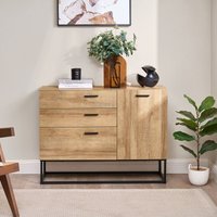 Sideboard Lavangen 75x100x35 cm Eicheoptik [en.casa] von [EN.CASA]