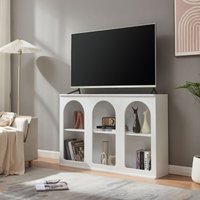 Sideboard Trorhun 120x30x80 cm Weiß [en.casa] von [EN.CASA]