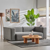 Sofa Suldal 2-Sitzer Webstoff Grau [en.casa] von [EN.CASA]