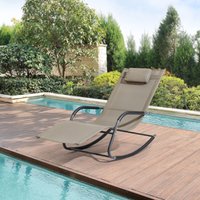 Sonnenliege Caracena 2er Set 147x63x89cm Schaukelliege Beige en.casa von [EN.CASA]