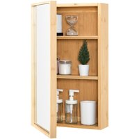 Spiegelschrank Ikorfat 60,5 x 35 x 14 cm Bambus Natur [en.casa] Bambus von [EN.CASA]