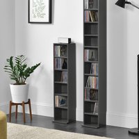 [en.casa] - Standregal Tynset cd Regal mit 6 Fächern Dunkelgrau en.casa von [EN.CASA]