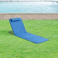 Strandmatte Donostia 2er Set 143x48cm Blau [en.casa] von [EN.CASA]